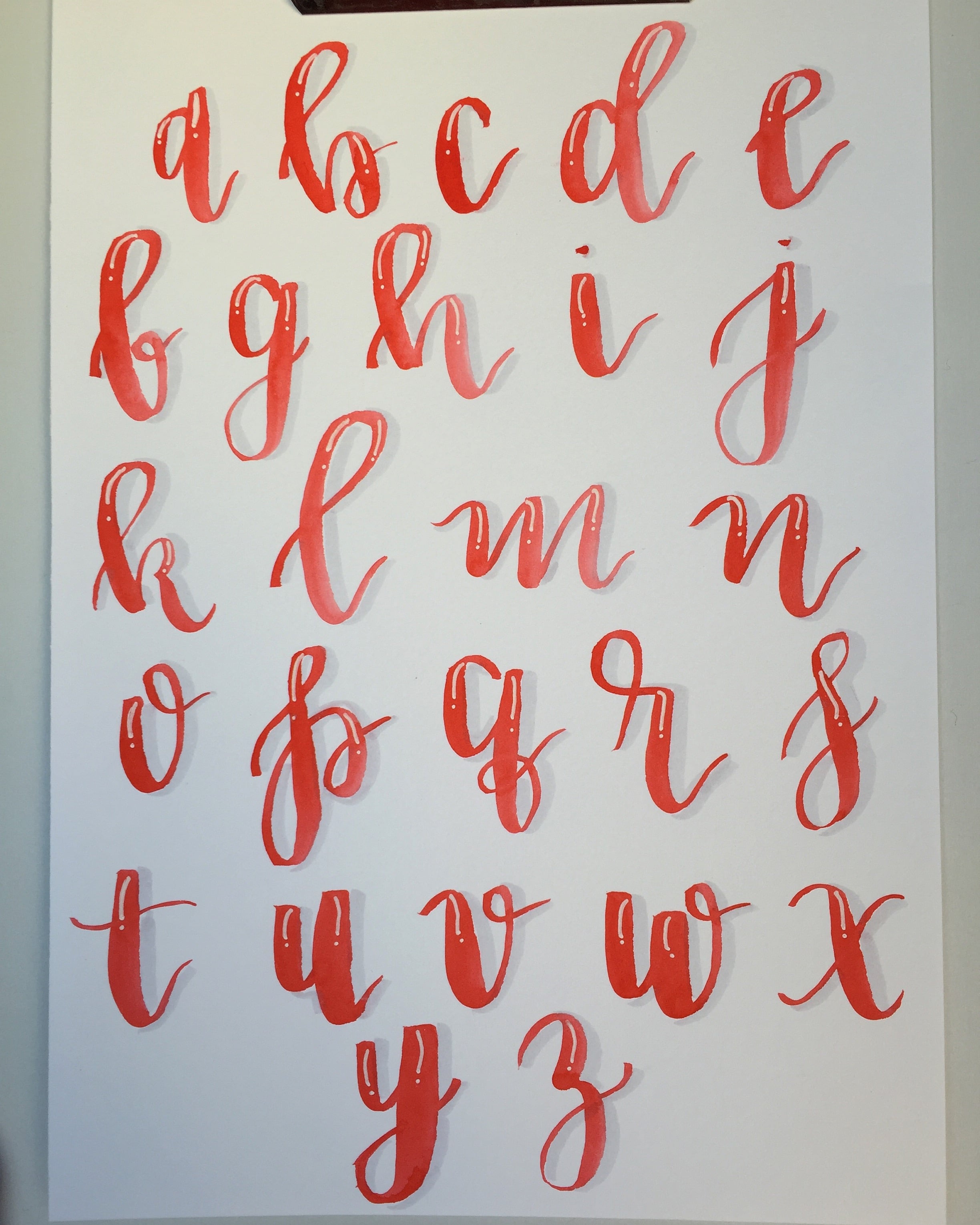 Printable Calligraphy Alphabet Chart