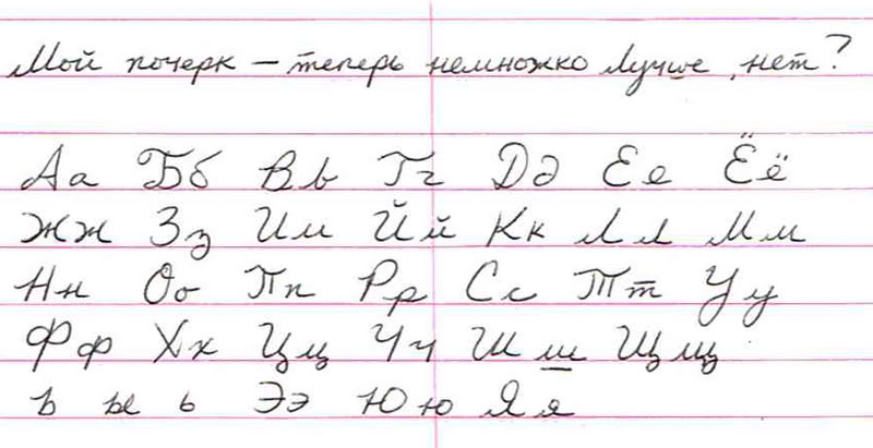 Russian Cursive Alphabet Practice Sheets Cyrillic Handwriting Font Hand Writing The