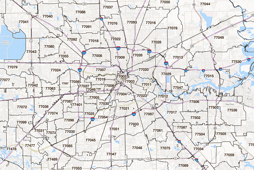 Houston Zip Code Map - Quote Images HD Free