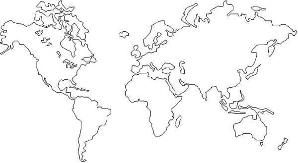 The World Map Coloring Page Quote Images Hd Free