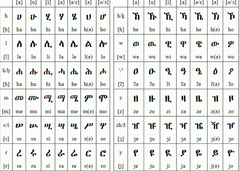 amharic alphabet download pdf