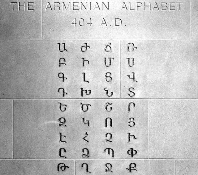 Armenian Alphabet Chart