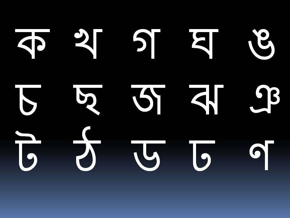 Bangla Alphabet Text