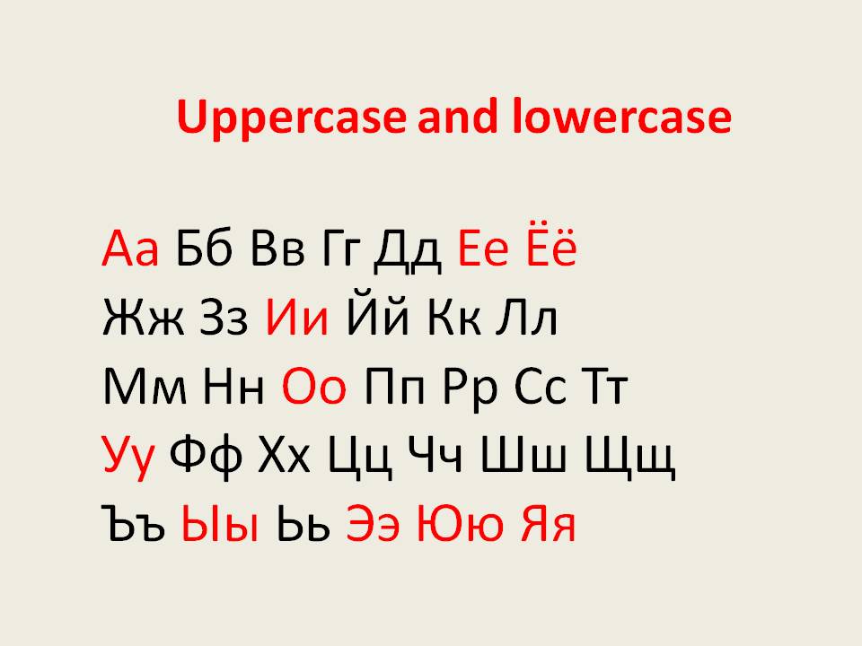 Cyrillic Letters 