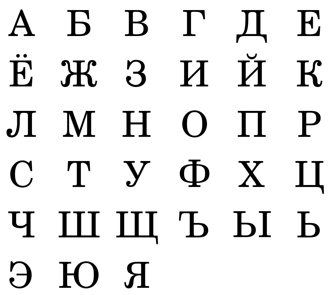 Russian Letters Pattern