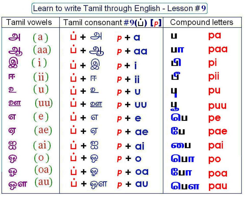 tamil letters poster oppidan library