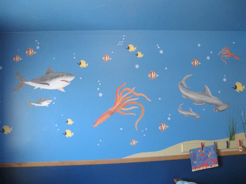 painting on wall 