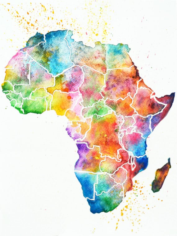 Africa Map Art