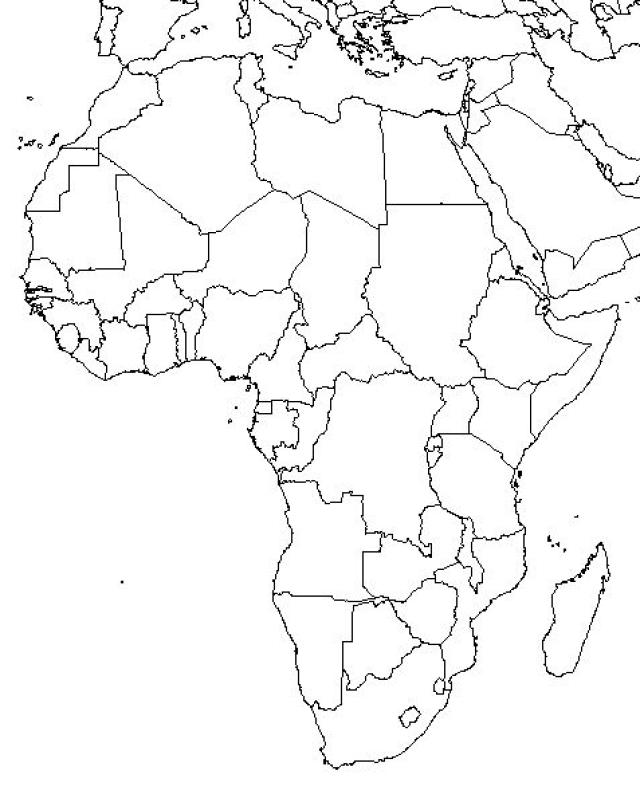Africa Map Blank
