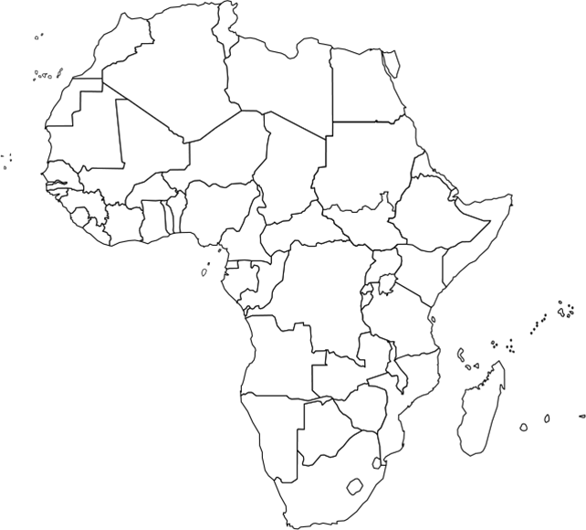 Africa Map Outline