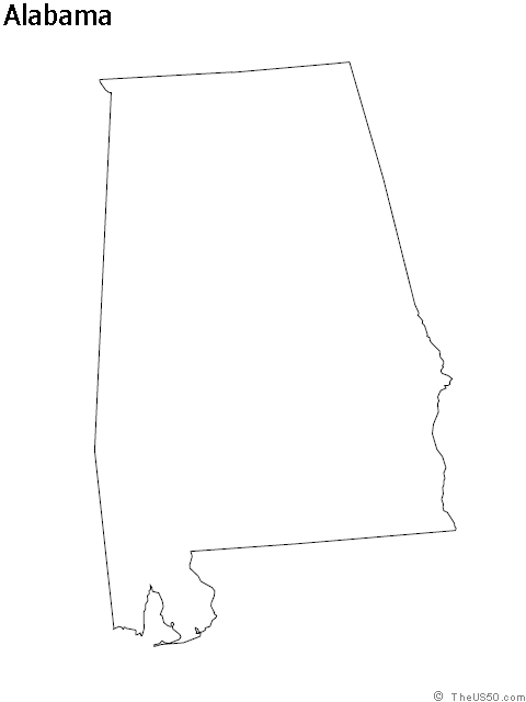 Alabama Map Blank