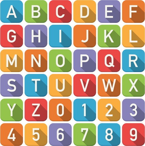 Alphabet Numbers Font