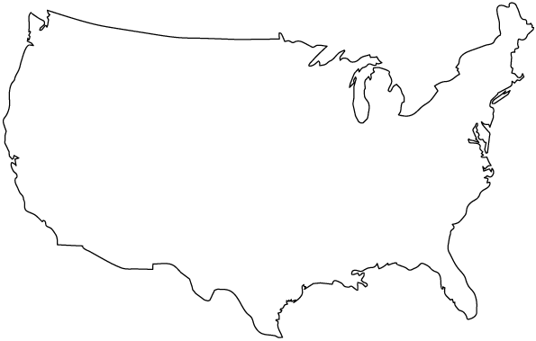 America Map Outline