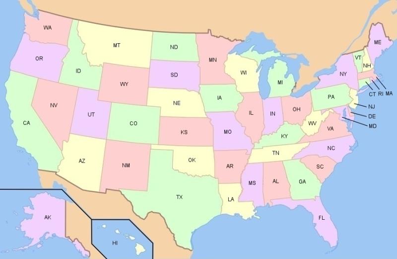 America State Map