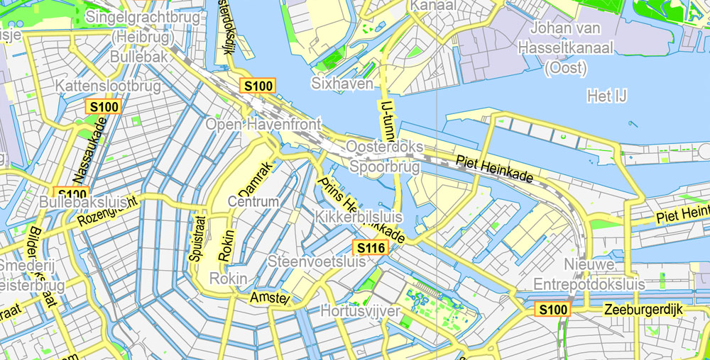 Amsterdam City Map Printable