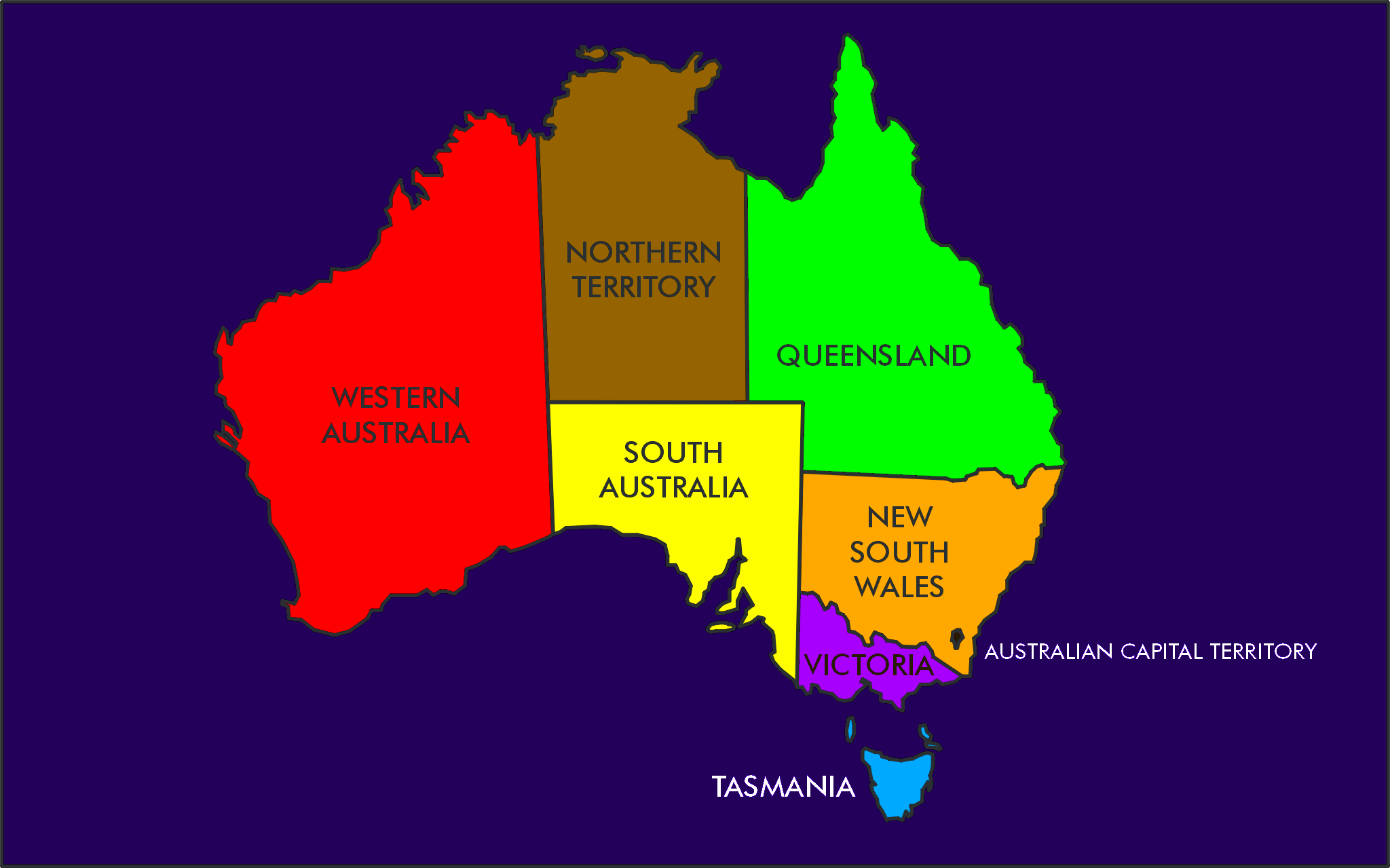 Australia Map States