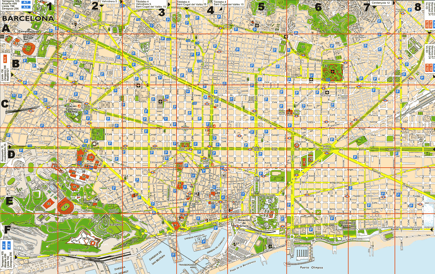 Barcelona City Map Download