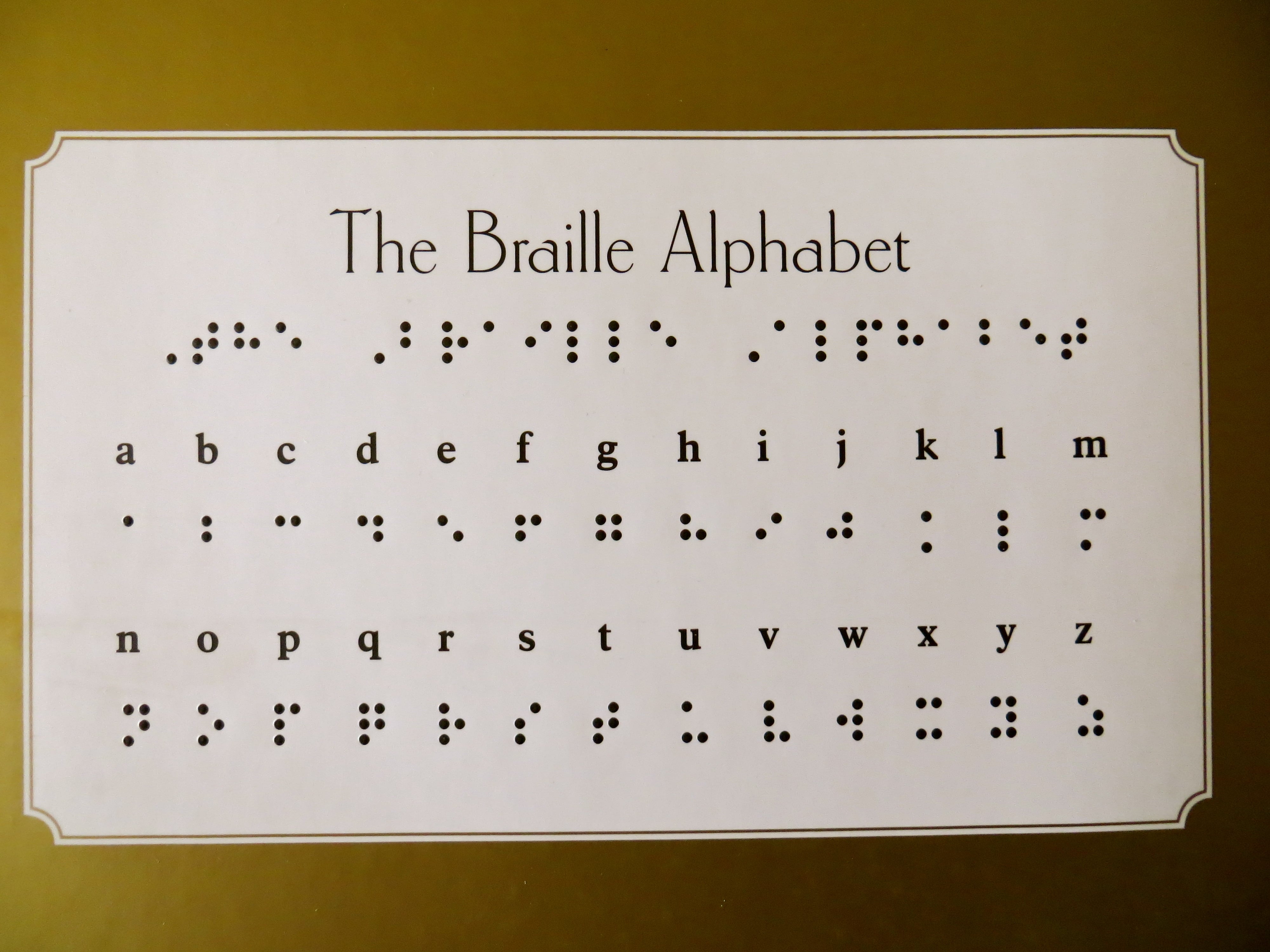 Braille Alphabet Printable Customize and Print