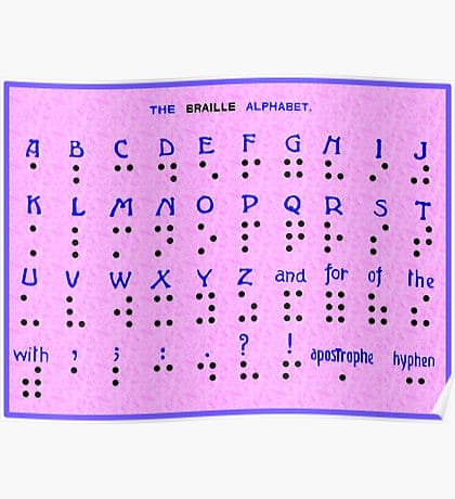 Braille Alphabet Poster