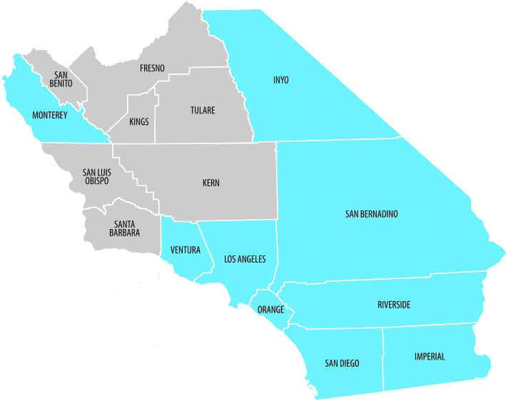 California Map Colored