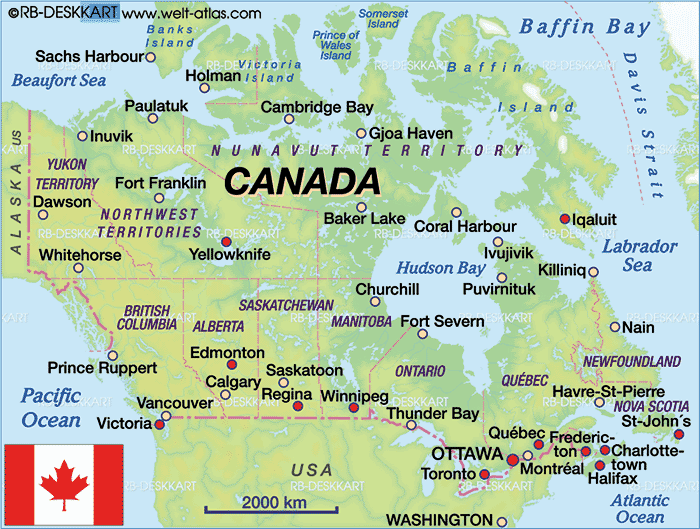 Canada Road Map Image