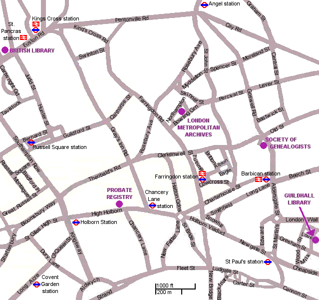 Central London Street Map