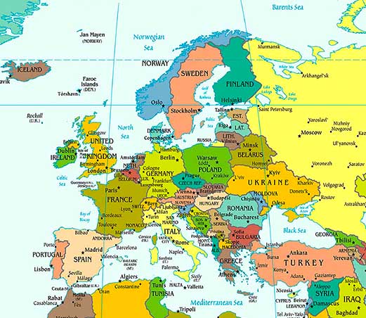 Country Map Europe