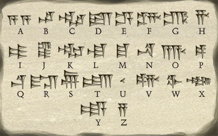 Cuneiform Alphabet Font