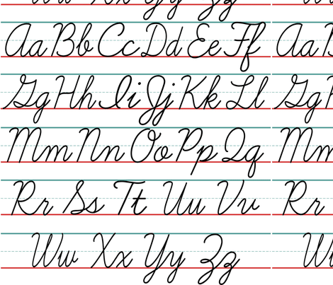 Cursive Alphabet Design