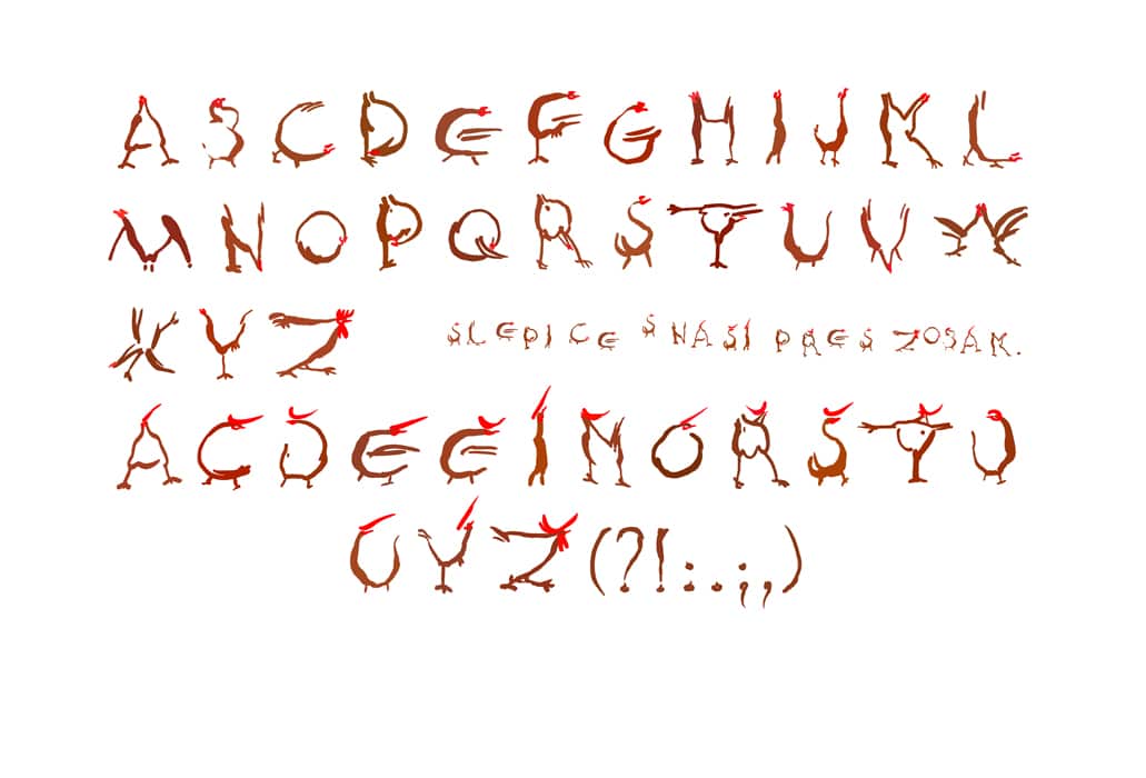 Czech Alphabet Font