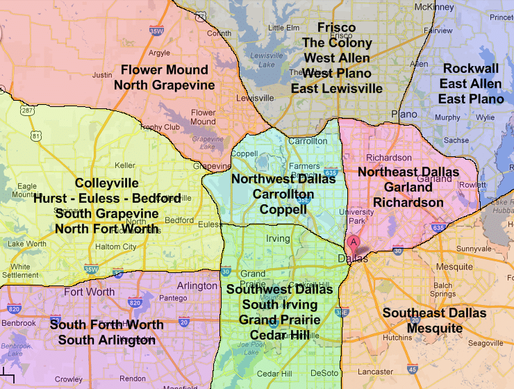 Dallas Map Areas