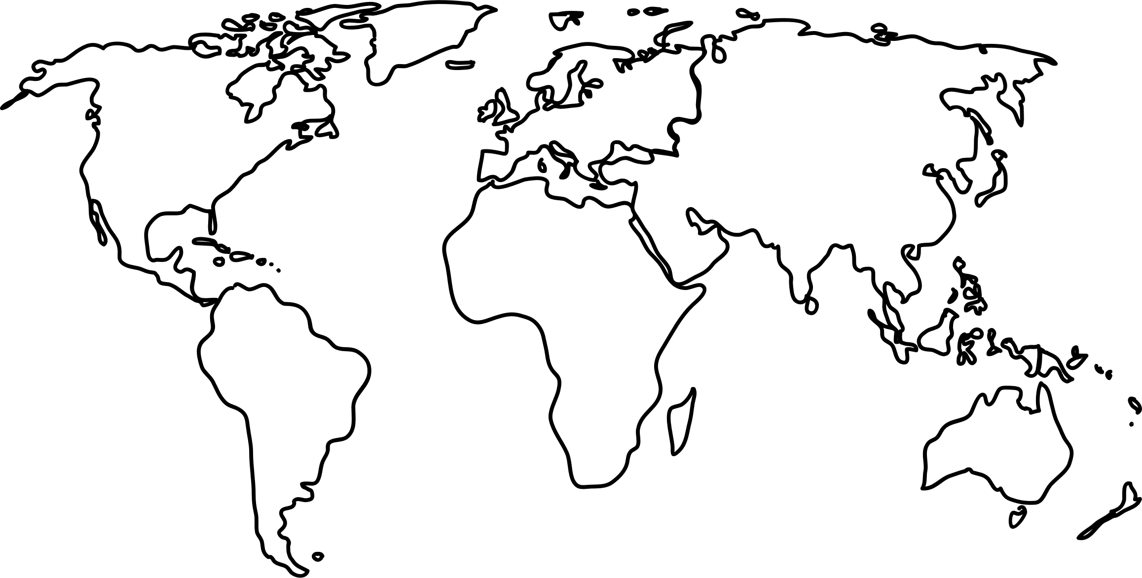 Earth Map Outline