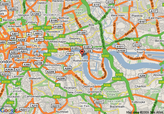 East London Street Map