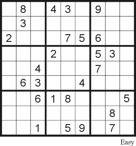 Easy Sudoku Printable