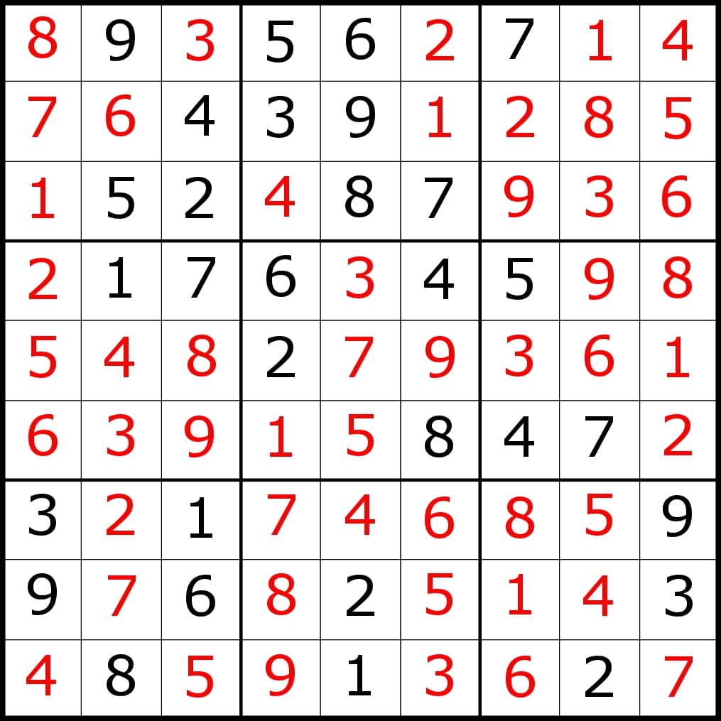 Easy Sudoku Puzzles With Answere