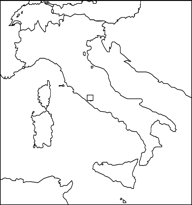 Empty Map of Italy