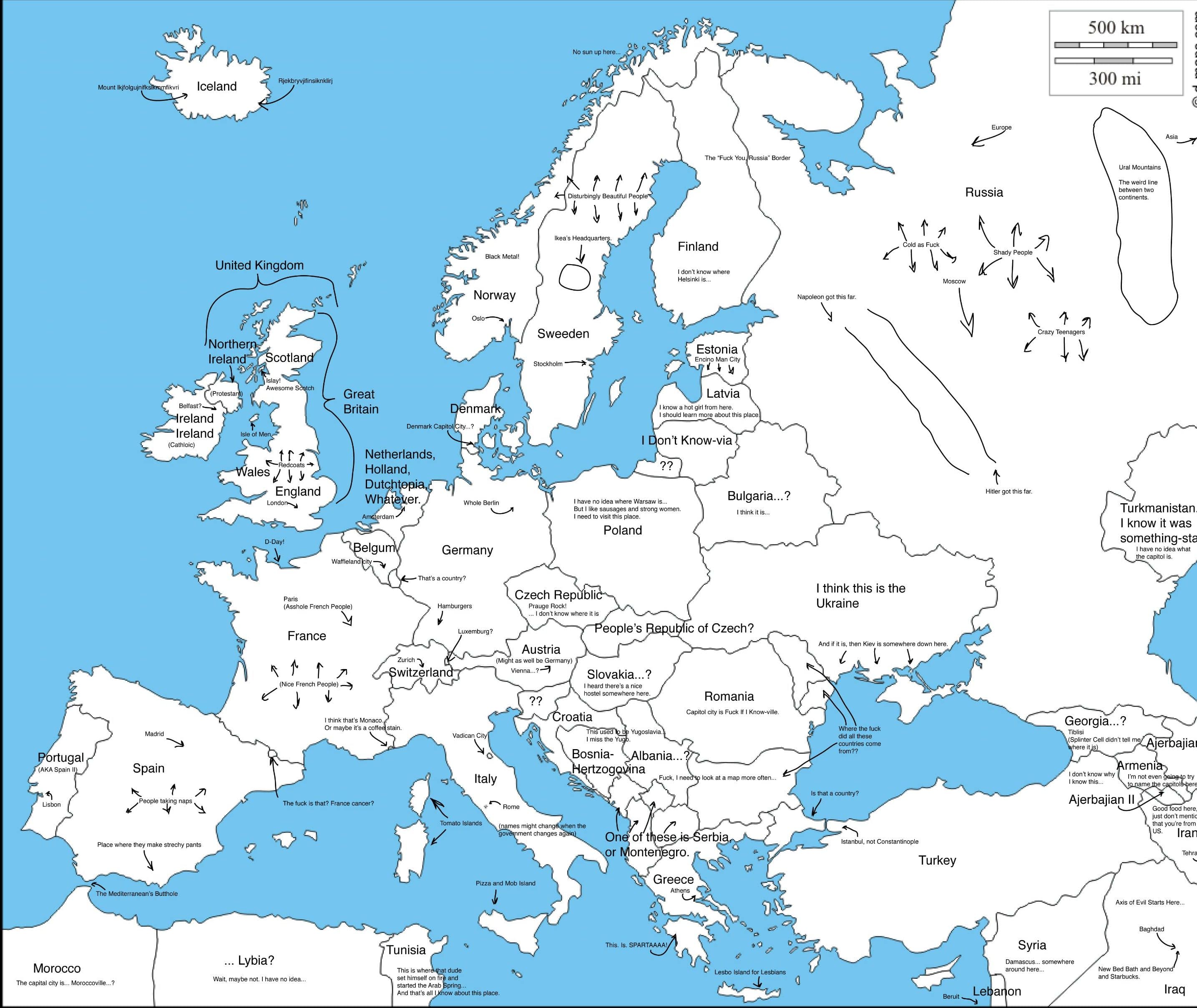 Europe Cities Map Labeled | Oppidan Library