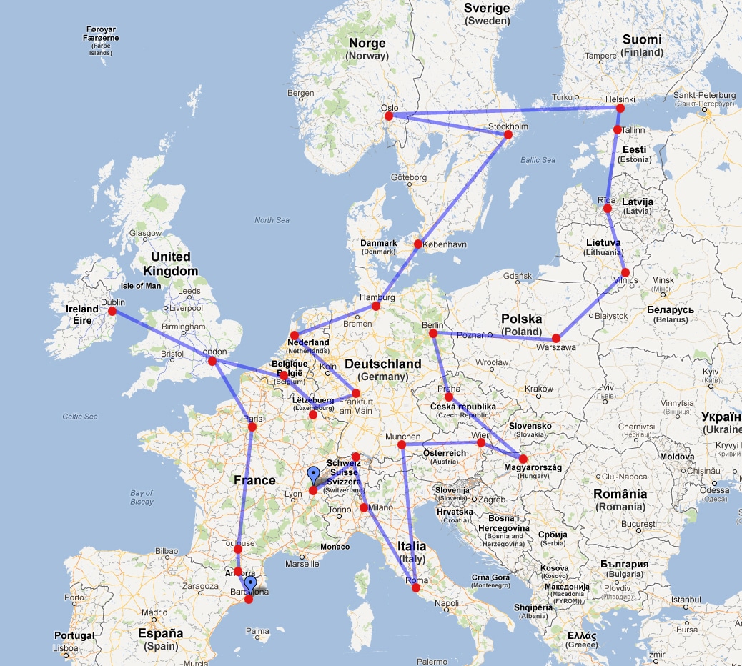 Europe Road Map Download