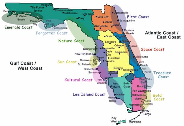 Florida Map Beaches