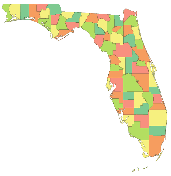 Florida Map Color