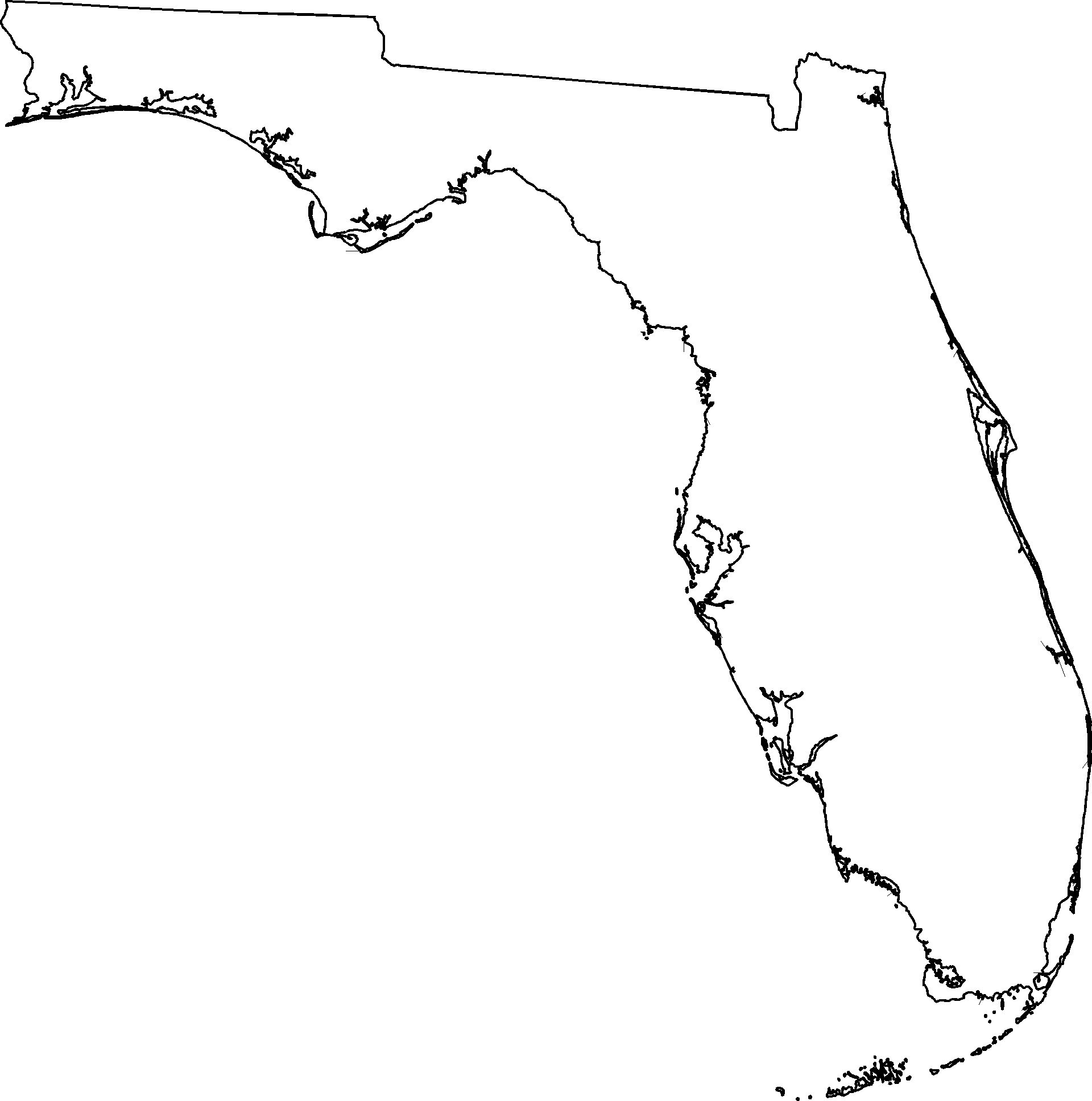 Florida Map Coloring Page