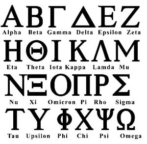 Greek Alphabet Font Style Image | Oppidan Library