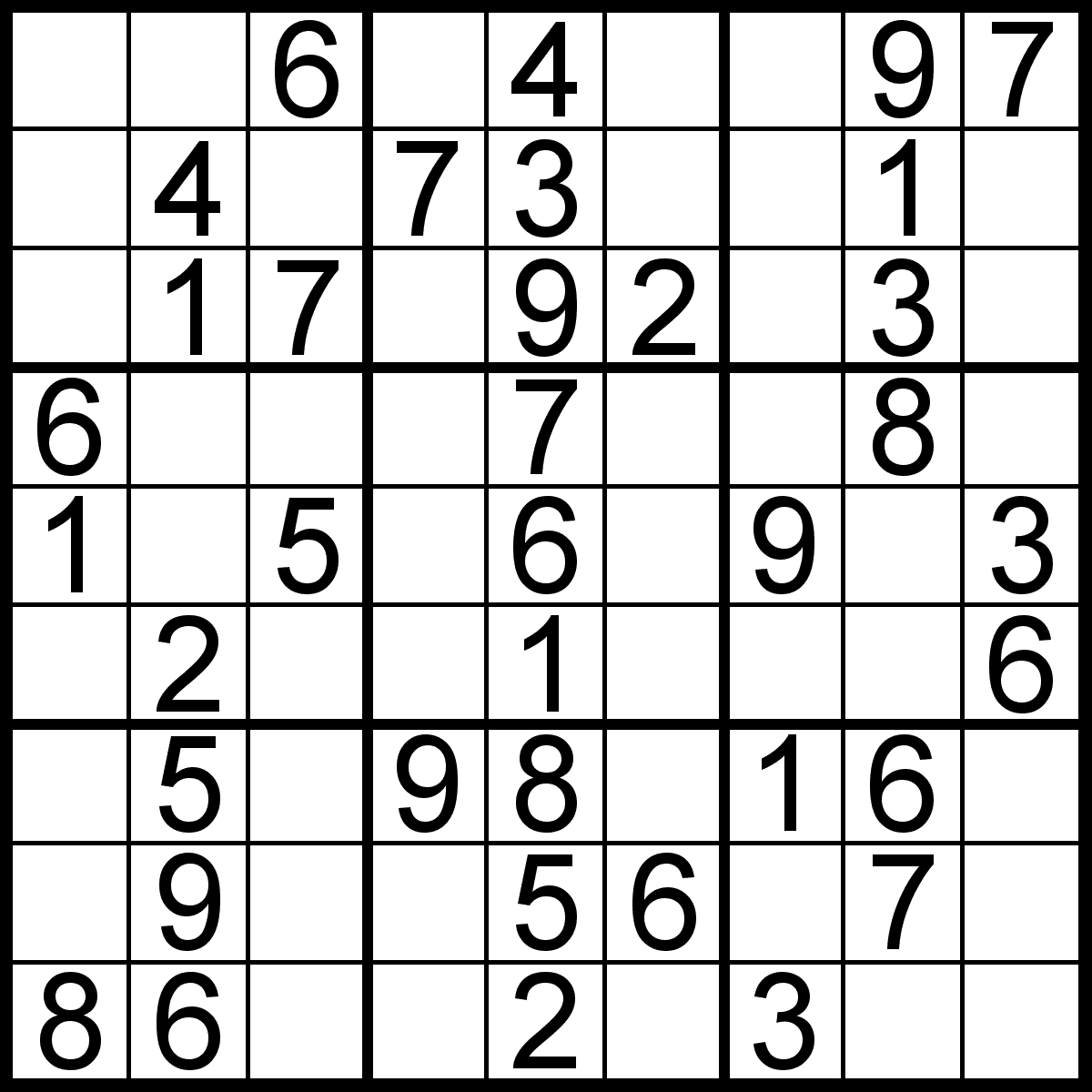 Free Sudoku Printable Image