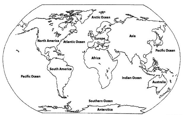 Free World Map Coloring Page