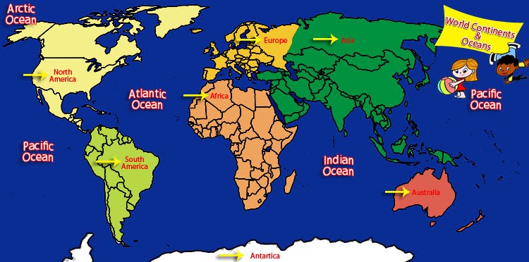 Google World Map Continents
