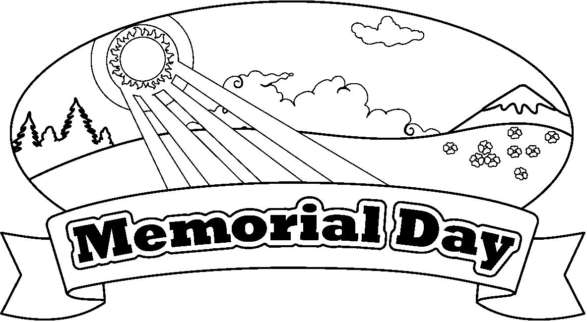 Happy Memorial Day Coloring Page
