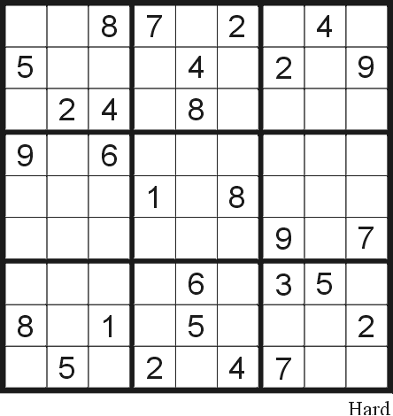 Hard Sudoku Free Printable