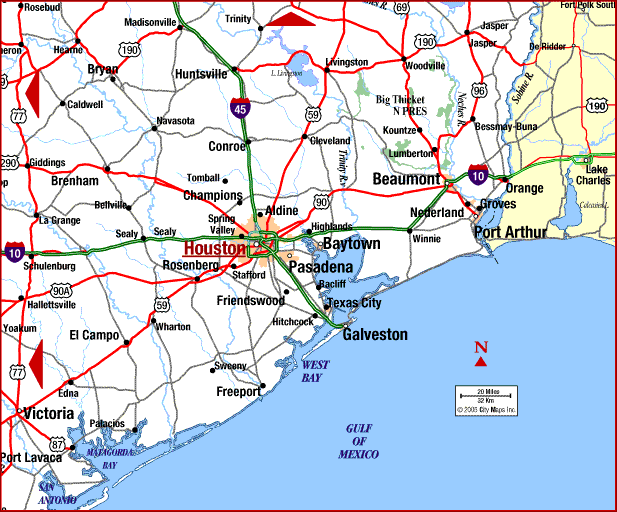 Houston Map Texas