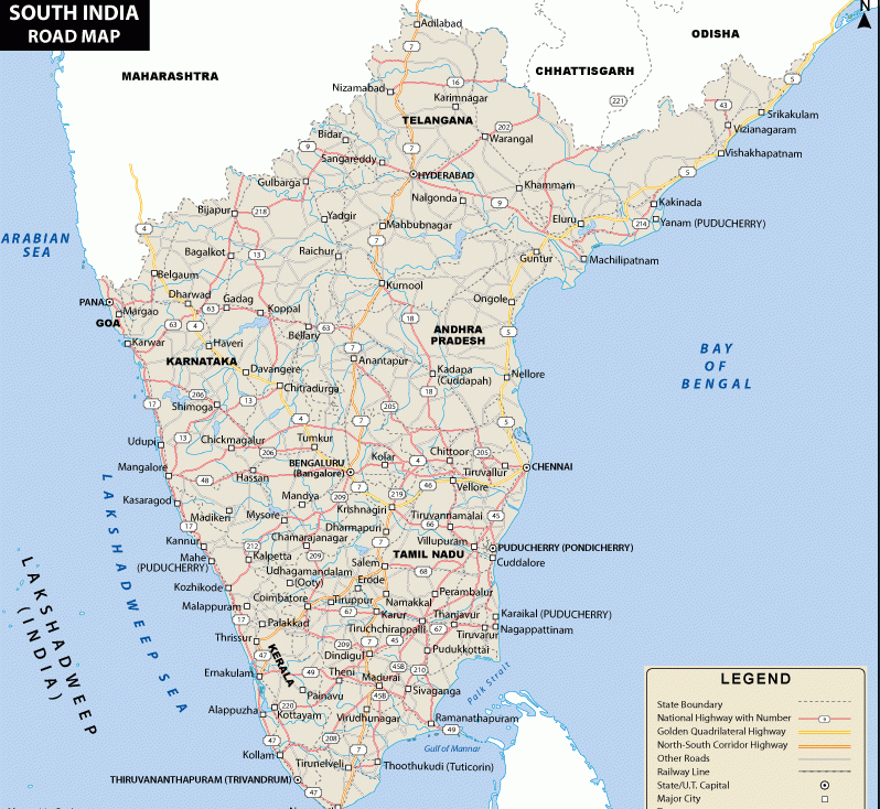 India Road Map Highways