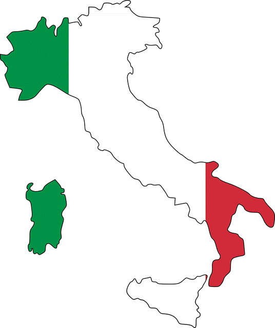 Italy Flag Map